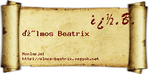Álmos Beatrix névjegykártya