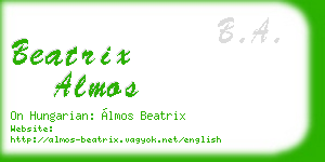 beatrix almos business card